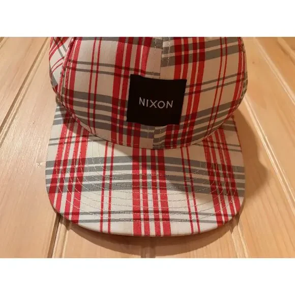 Nixon Red plaid hat - Picture 2 of 5
